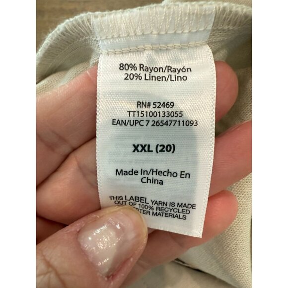 Women's Time & Tru Linen Blend Shorts, size XXL / 20 - Picture 5 of 12
